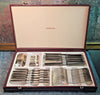 Belle ménagère ancienne en métal argenté CHRISTOFLE  Modèle MALMAISON 47 pièces