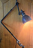 LAMPE GRAS / Belle lampe ancienne d'atelier en tôle signé GRAS /Tout d'origine