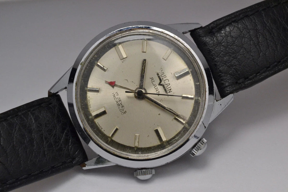 MONTRE VULCAIN ALARM VINTAGE REVEIL 1960 SWISS WATCH