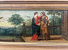 Tableau Ancien Huile Scène Religieuse La Vierge en Visite Chez Anne Début XVIIe