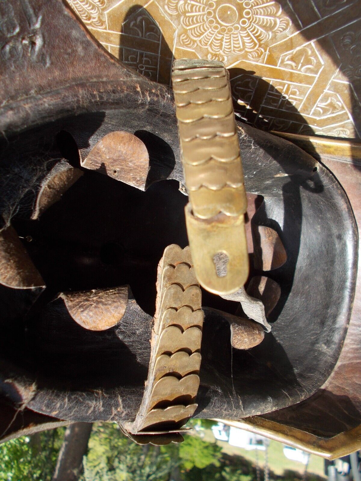 Ancien casque à pointe allemand marqué 1870 WW1 14-18