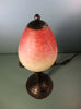 Lampe en fer forgé tulipe pâte de verre. Signé Schneider