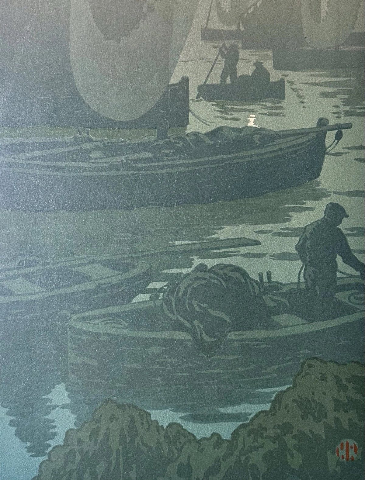 Rivière henri lithographie originale 1900