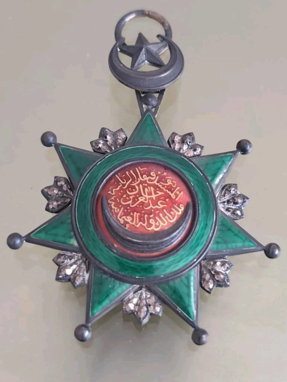 Insigne Ordre du Nichan Iftikhar - Tunisie-Empire Ottoman - Argent & Émail-