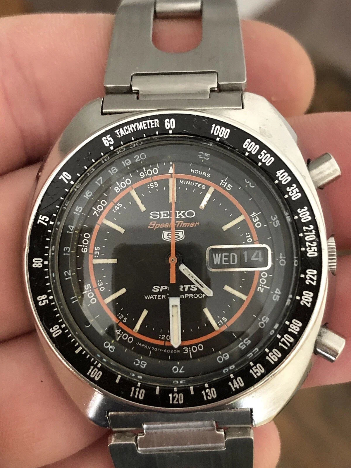 Montre Seiko Speedtimer 5 Sport Chronographe Extraordinaire. Quasiment Neuf.