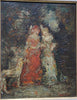 Tableau hsp elégantes avec chien adolphe monticelli (1824-1886) ecole française