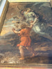 Tableau ancien – Scène religieuse : Ange et enfant Huile sur toile