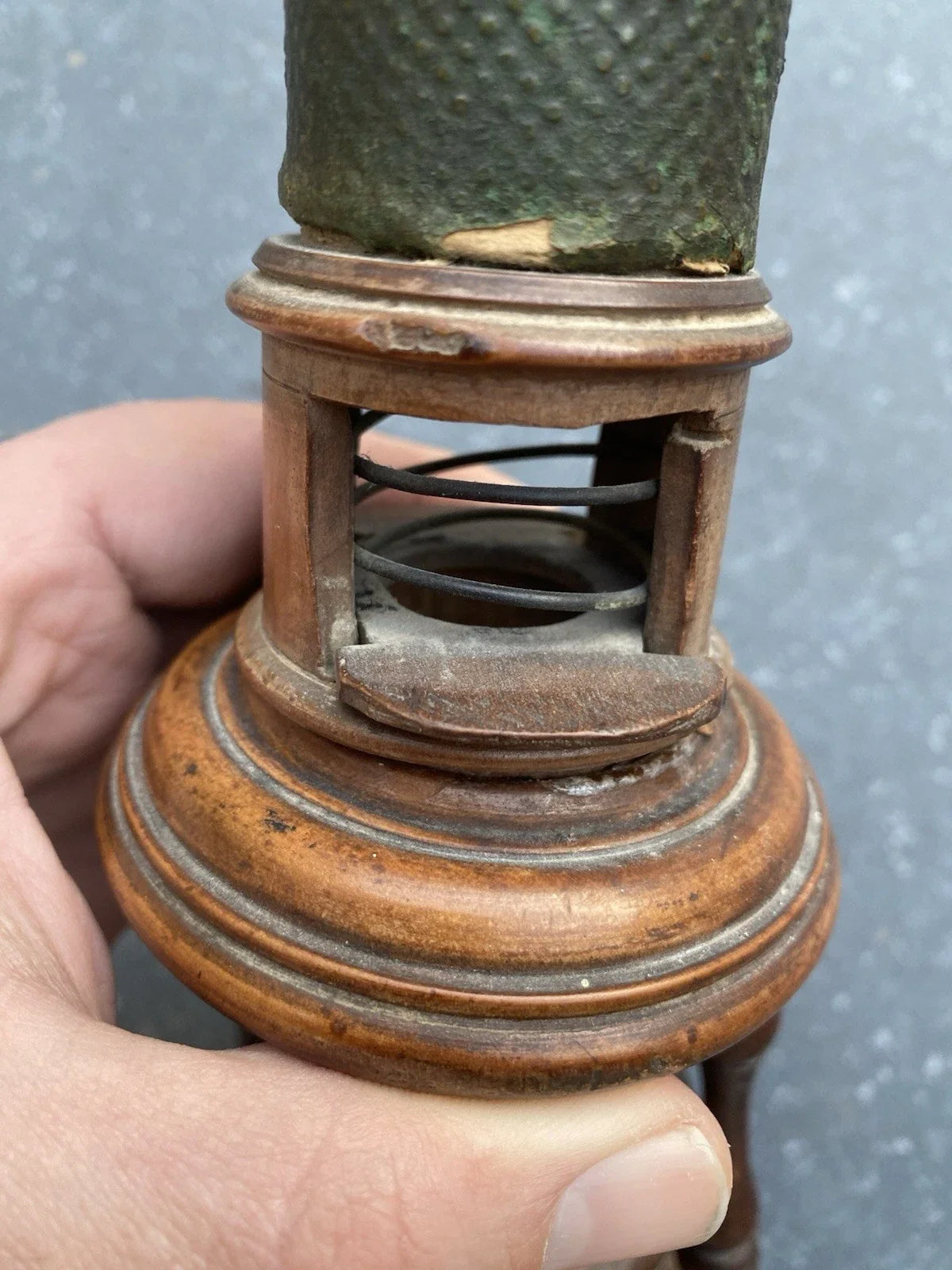Ancien microscope en bois nuremberg époque xviiieme