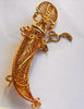 Superbe bijou ancien en OR 18 K ,broche avec couteau et son étui de 10 ,4 g