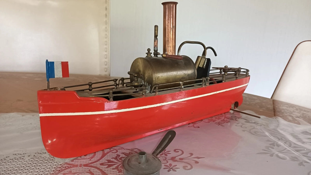 JOUET ANCIEN BATEAU VAPEUR VIVE