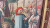 tableau, Huile sur PANNEAU ZINC , Scène Religieuse , Descente De Croix , 19eme