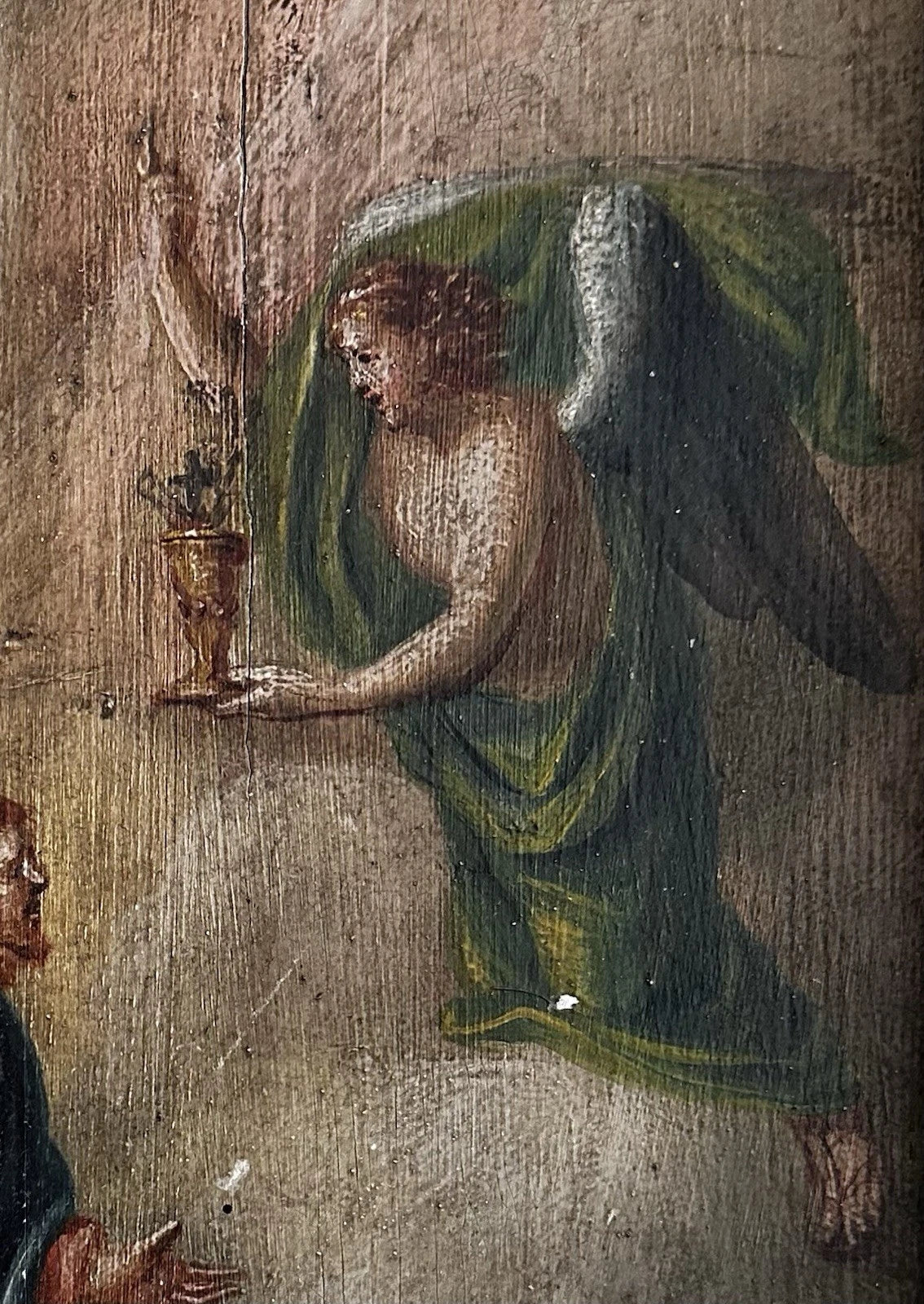 Tableau Ancien Agonie Jésus Christ Jardin des Oliviers Peinture Religieuse 18ème