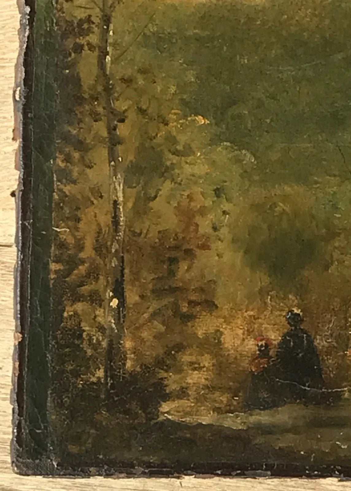 RARE HUILE CAMILLE COROT PAYSAGE ST CLOUD VILLE D AVRAY BARBIZON FONTAINEBLEAU