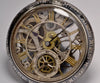 MONTRE ANCIENNE RARE GOUSSET SQUELETTE ARGENT NIELLO 1900 VINTAGE POCKET WATCH