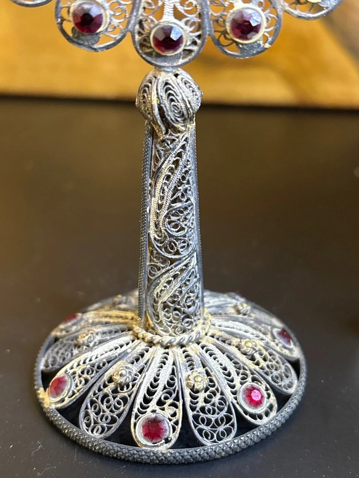 Rarissime monstrance reliquaire de Saint Jean Baptiste en forme d'ostensoir