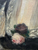 Tableau Ancien 19ème Portrait Femme Fleur Peinture Edouard Manet Impressionniste