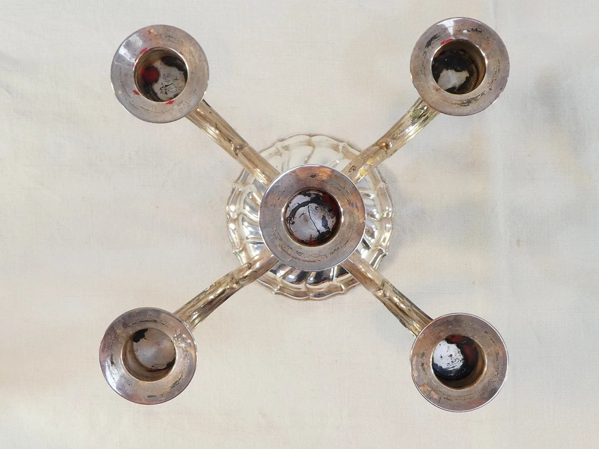 Bougeoir candelabres en argent massif 925 d'epoque 19eme