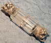 Beau flacon double ancien à parfum et sels en cristal taillé