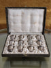 Ancien Coffret Verres  à Liqueur Argent Massif Poinçon Minerve XIXe