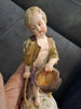 Ancien Sujet Sculpture Ange Statue Porcelaine Meissen Germany 18ème 19ème