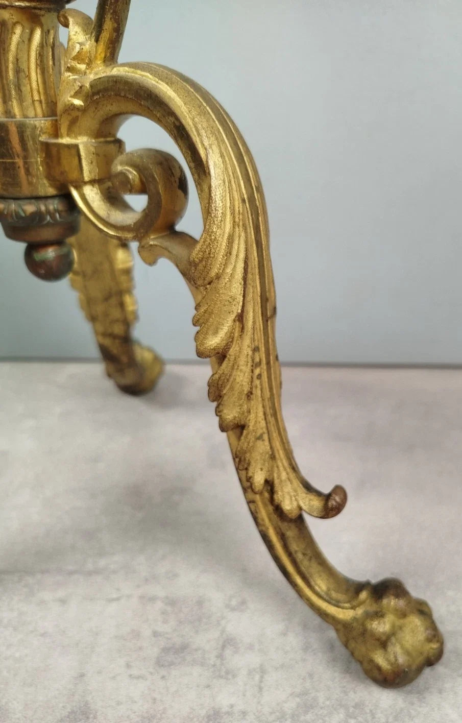 Grand PIED de LAMPE en Athenienne Cassolette Huile Petrole Brule-Parfum XIXe P51