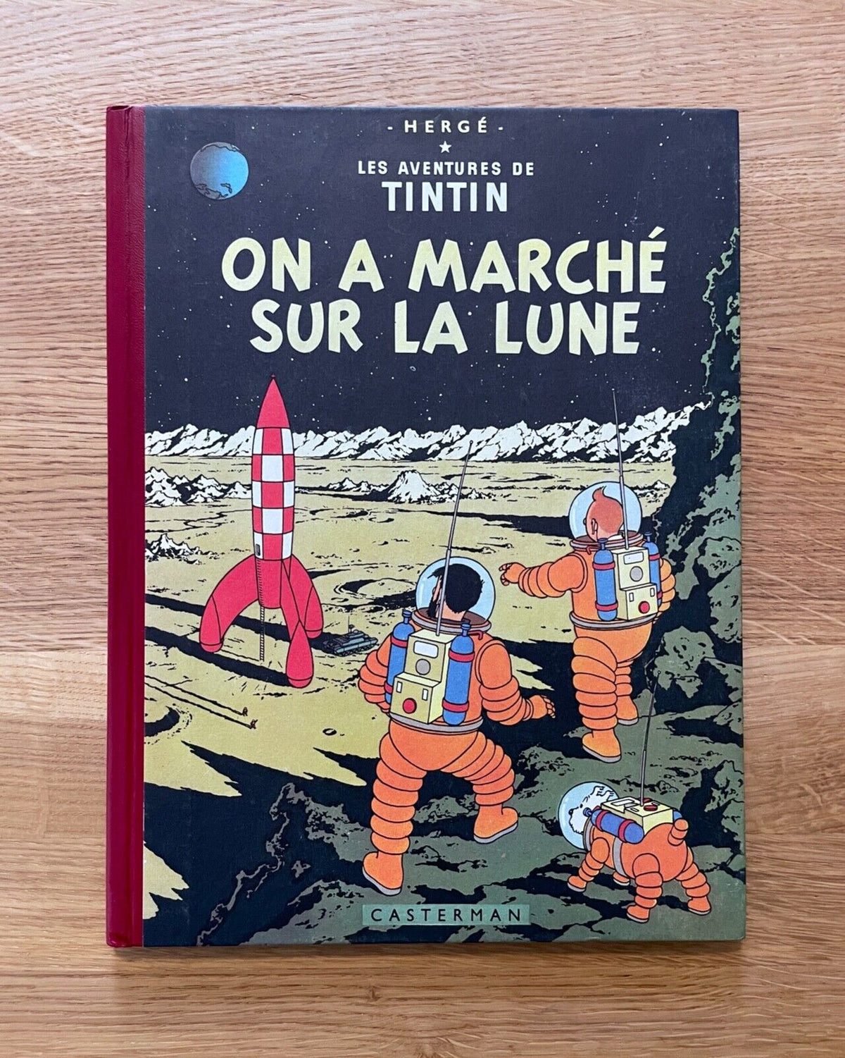 Tintin Hergé On a Marché sur la Lune EO Française 2ème trim 1954 Danel n°474 TOP