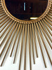 Miroir Soleil Chaty Vallauris en métal doré Années 1950-1960