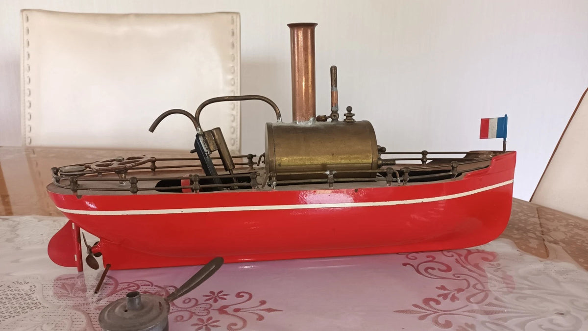 JOUET ANCIEN BATEAU VAPEUR VIVE