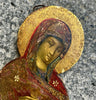Tableau Ancien Portrait Vierge Marie en Prière Peinture Religieuse Icône  Bois
