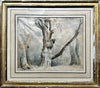 Dessin Ancien Paysage Arbres Barbizon Tableau 19ème Monogramme Théodore ROUSSEAU