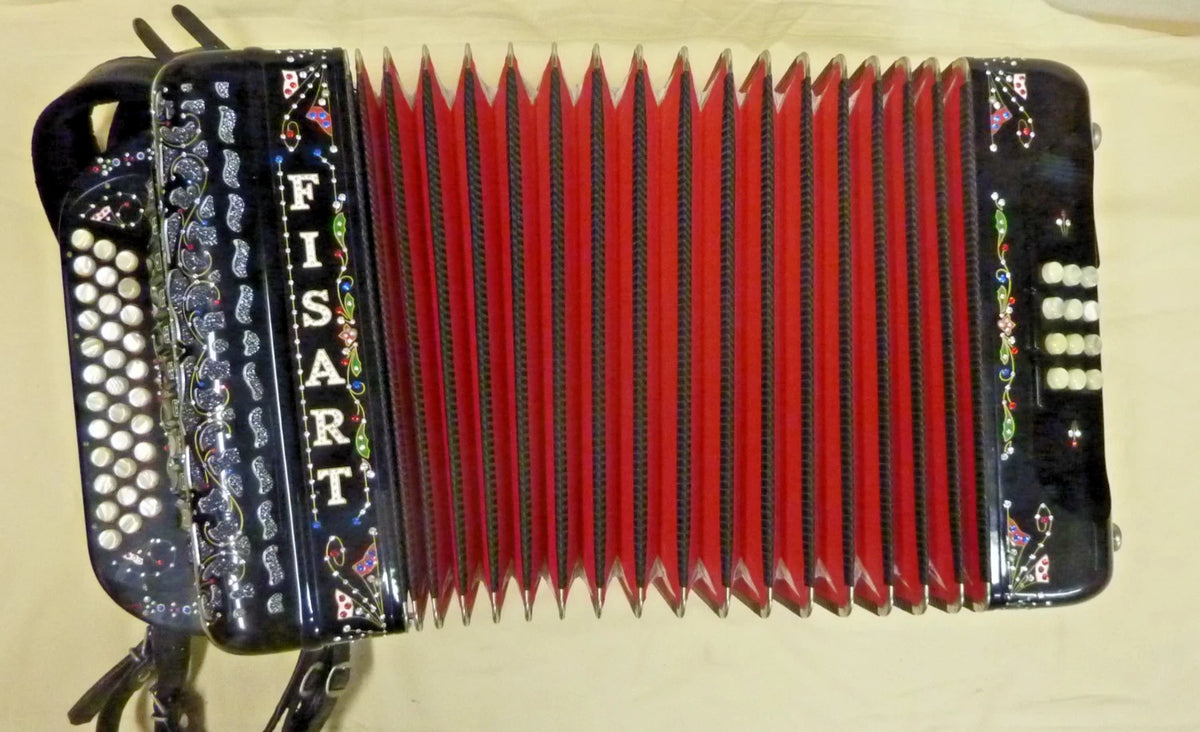 Rare et magnifique ancien accordéon diatonique FISART