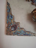 Bénitier mural XIXe siècle en marbre, bronze, doré et émaux cloisonnés