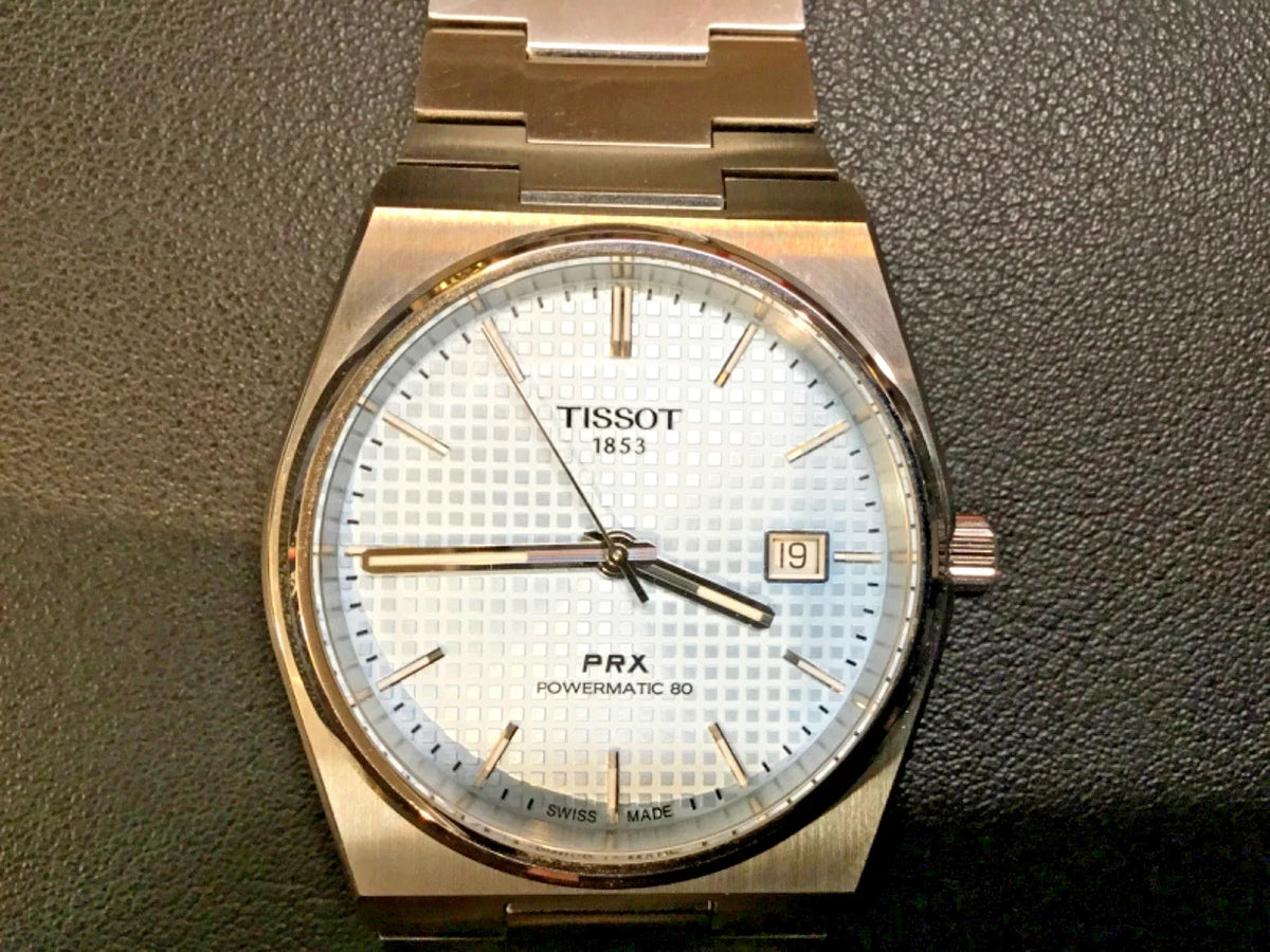Montre Tissot PRX Powermatic 80 automatique cadran bleu Tiffany bracelet acier