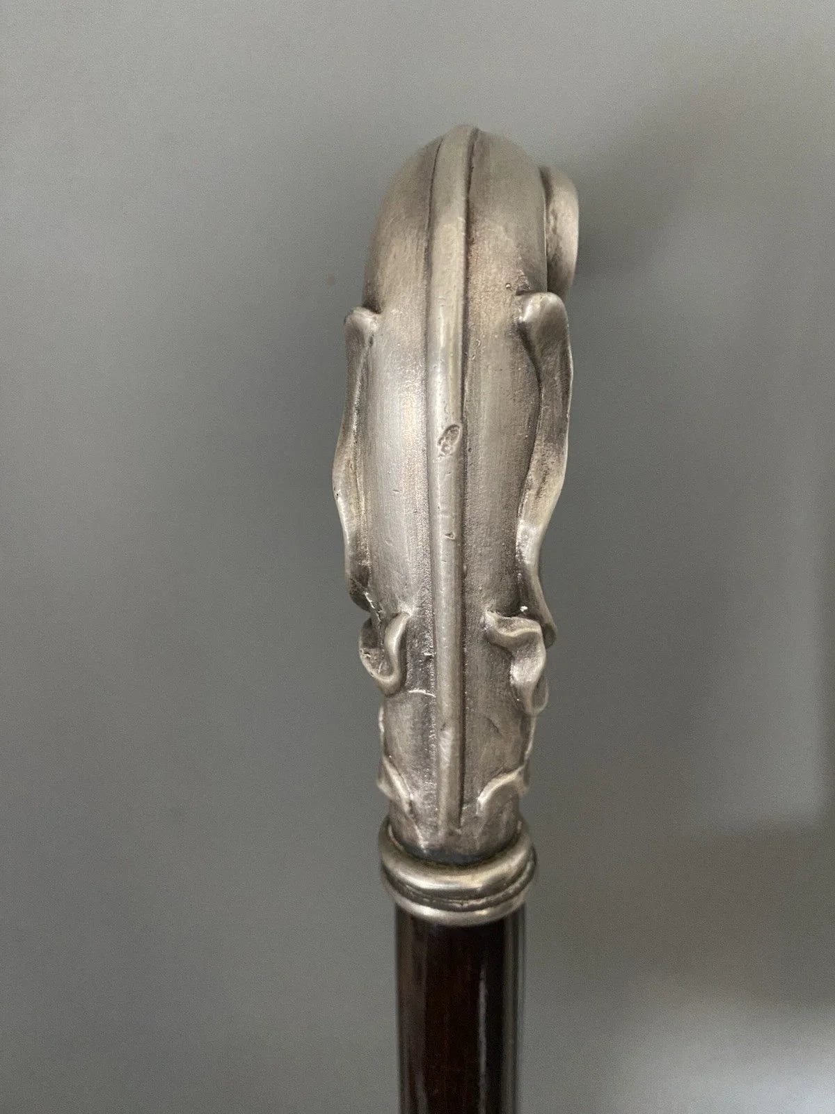 Lucien GAILLARD ancienne  canne pommeau en argent massif