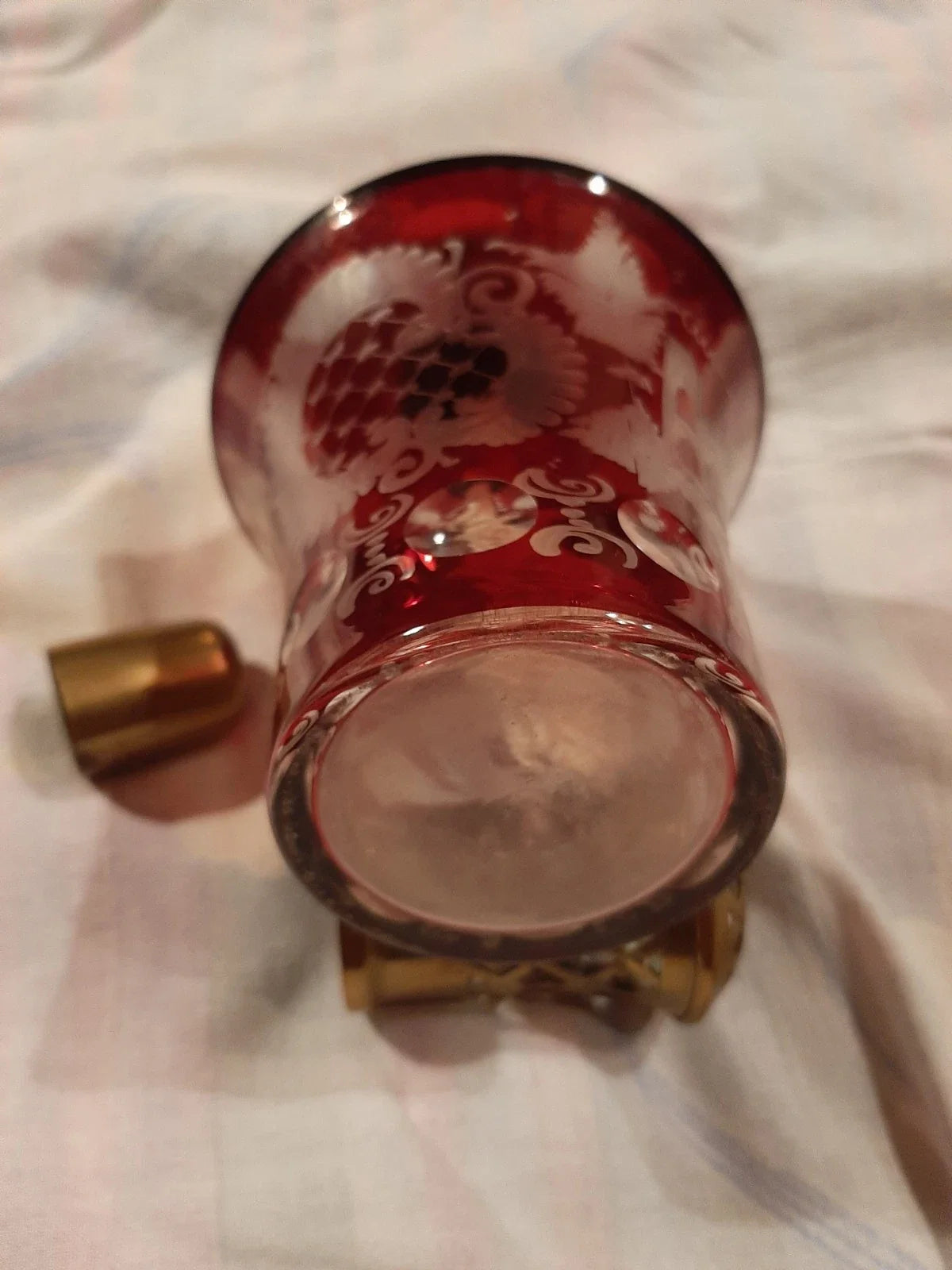 ancienne lampe berger st louis,baccarat, bohème 19 ème siècle
