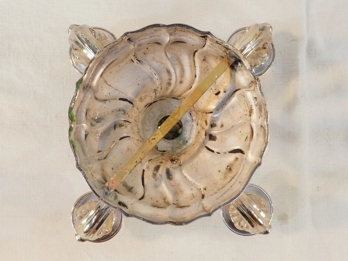 Bougeoir candelabres en argent massif 925 d'epoque 19eme
