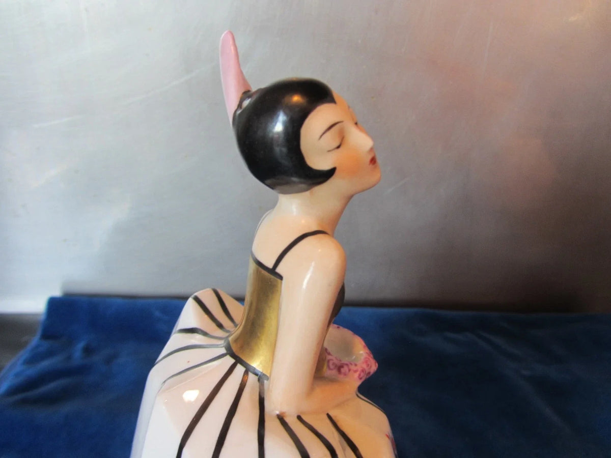 BELLE VEILLEUSE BRÛLE PARFUM ART DECO EN PORCELAINE EPOQUE 1930 ARGILOR