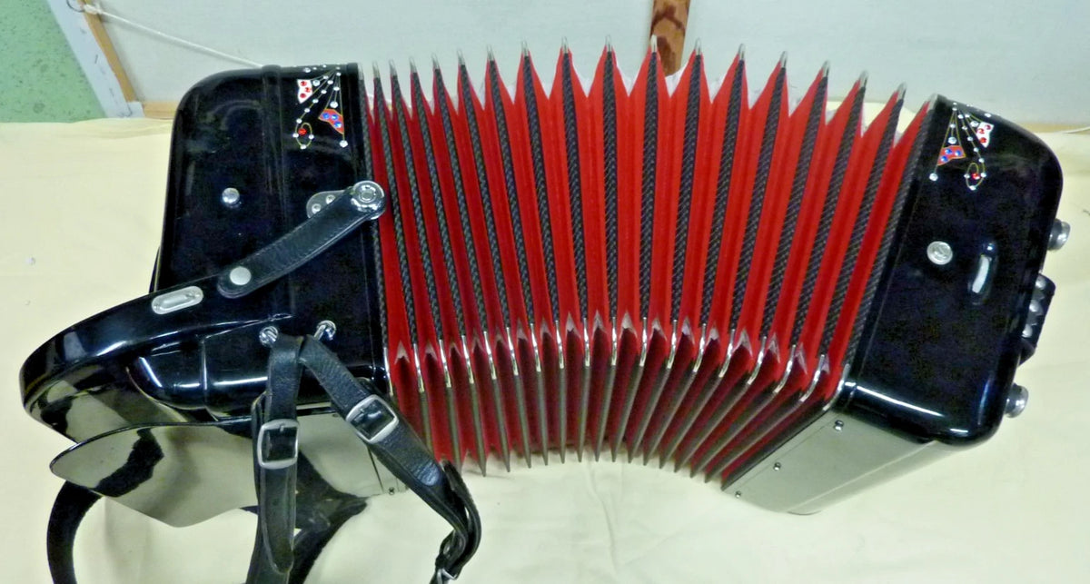 Rare et magnifique ancien accordéon diatonique FISART