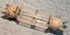 Beau flacon double ancien à parfum et sels en cristal taillé
