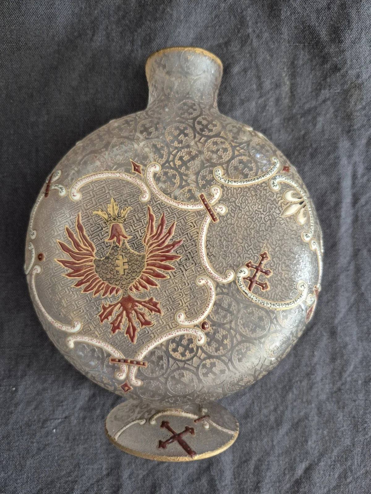 ANCIEN VASE DAUM NANCY DOMREMY LA PUCELLE JEANNE D ARC
