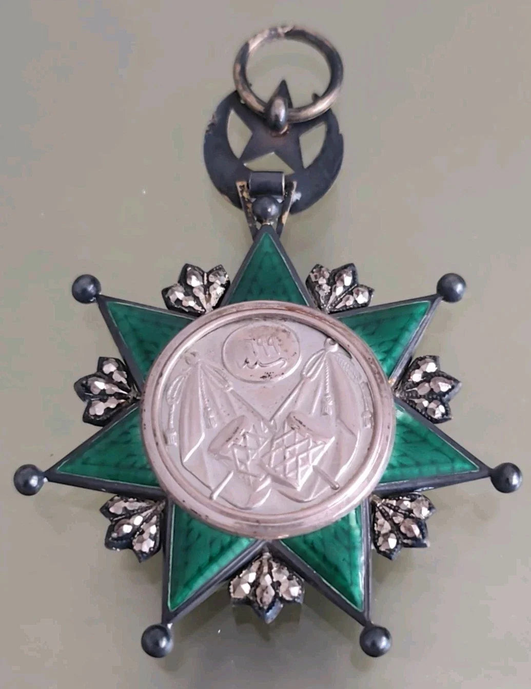 Insigne Ordre du Nichan Iftikhar - Tunisie-Empire Ottoman - Argent & Émail-