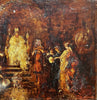 MONTICELLI Adolphe Tableau Ancien Scène Biblique Royale Princesse Peinture 19ème
