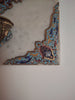Bénitier mural XIXe siècle en marbre, bronze, doré et émaux cloisonnés