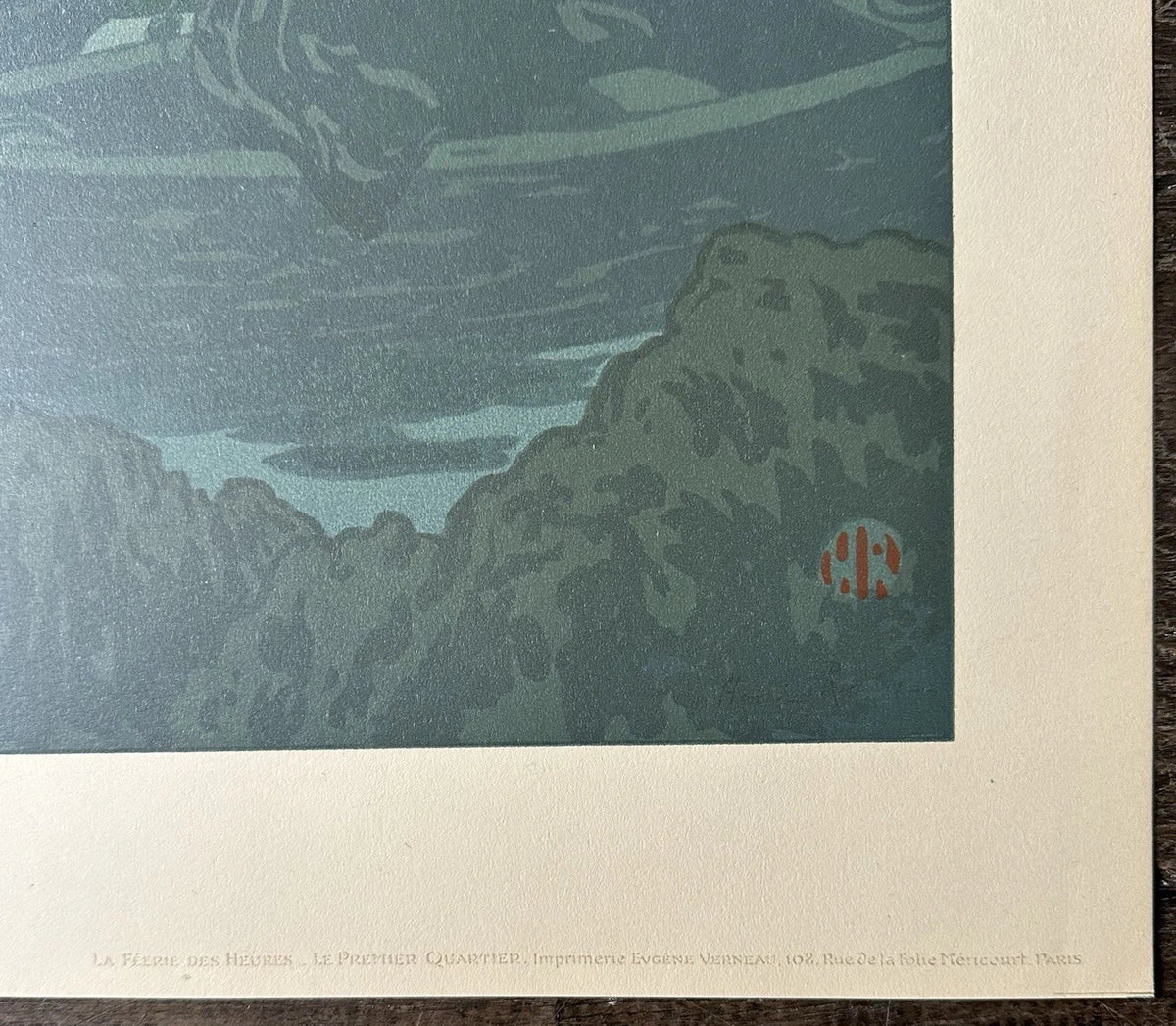 Rivière henri lithographie originale 1900