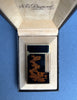 Briquet st dupont laque de chine à décor de dragon, plaqué or