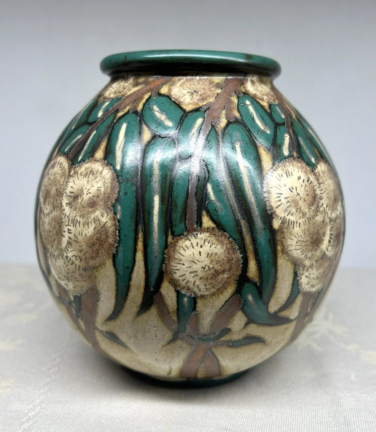 LOUIS LOURIOUX VASE GRES BOGUE CHATAIGNIER