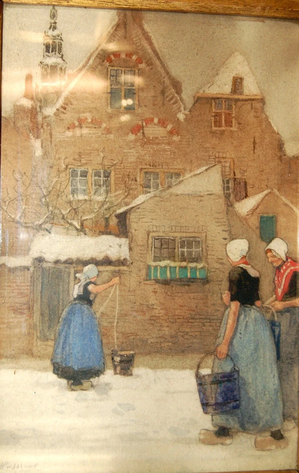 Henri cassiers (1858-1944)  porteuses d'eau école belge