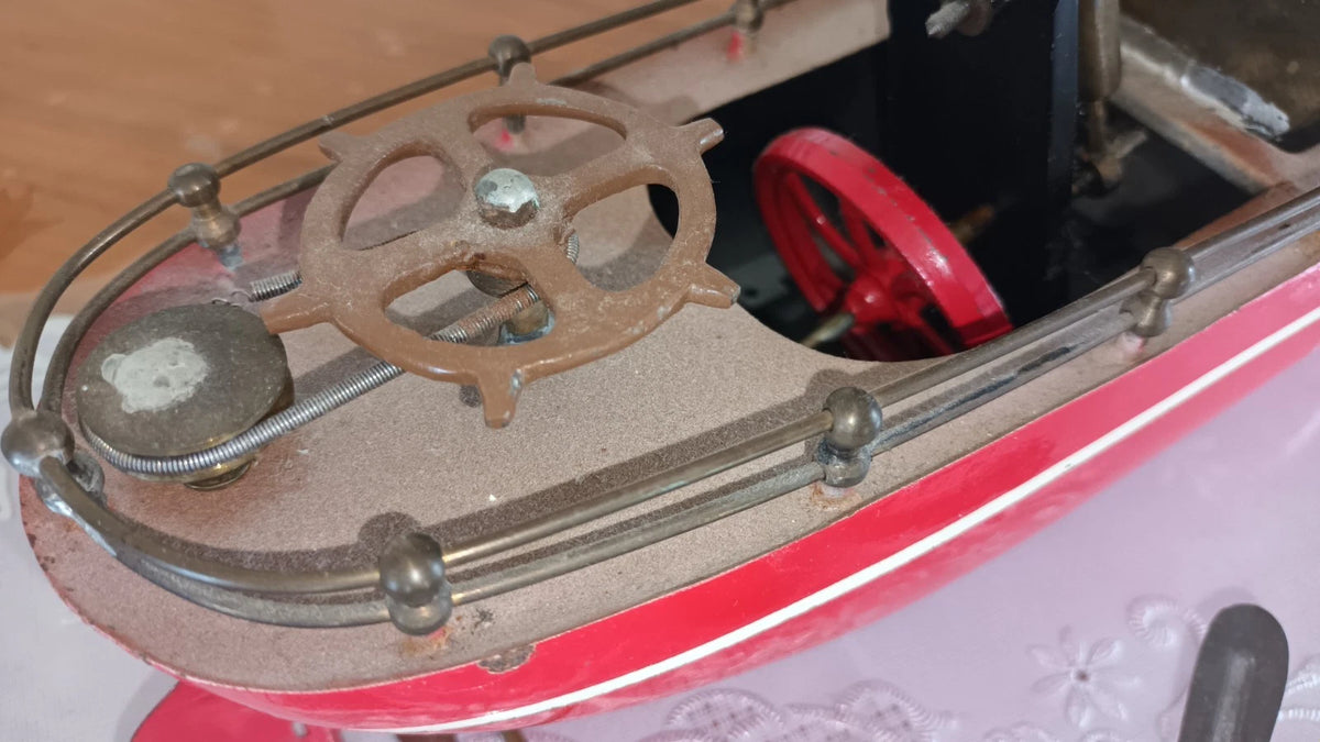 JOUET ANCIEN BATEAU VAPEUR VIVE