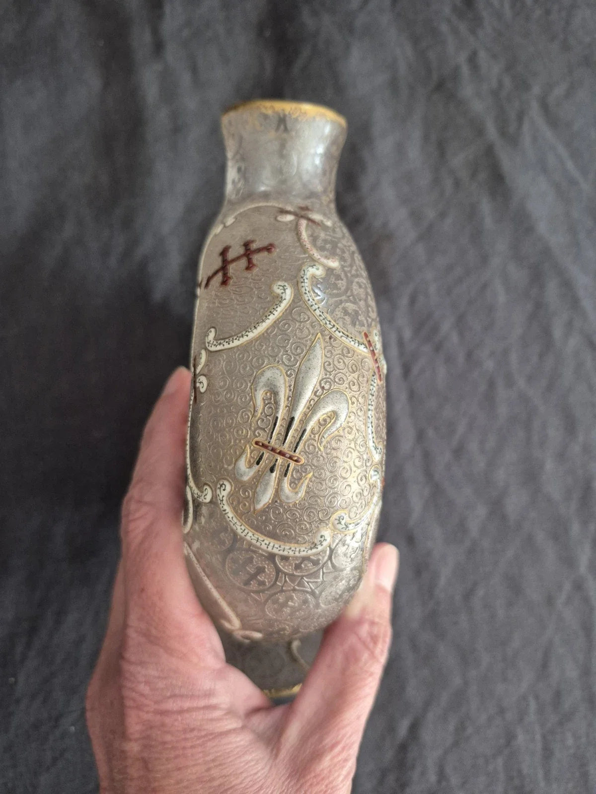 ANCIEN VASE DAUM NANCY DOMREMY LA PUCELLE JEANNE D ARC