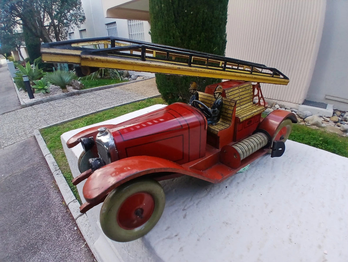 JEP POMPIER DELAHAYE AVEC SES 2 POMPIERS NO CR CIJ JOUET CITROEN JOUET ANCIEN